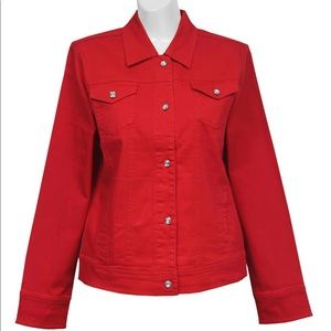 Plain Crystal Button Wrangler Style Jacket